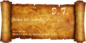 Dobrin Teréz névjegykártya