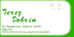 terez dobrin business card